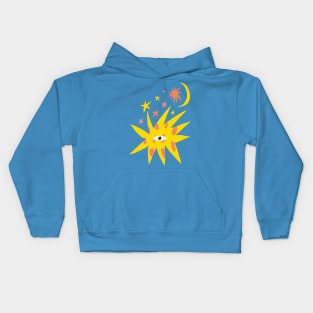 Star Moon Eye Kids Hoodie